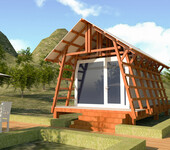 度假移动式帐篷木屋22平米只需6万元含基础全国施工