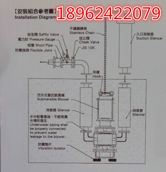 瑞柘沉水式罗茨鼓风机河道黑臭水体生态修复治理用潜水风机