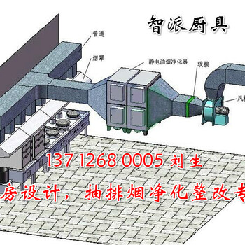 广州企事业单位餐饮厨房抽排系统设计安装施工、整体厨房工程