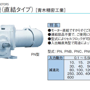 AOKI青木减速机系列型号PNB042-1/60