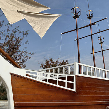 7米景观装饰海盗船广场道具广告帆船定制