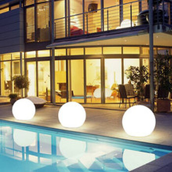 LED发光球圆球灯防水草坪灯充电户外落地灯遥控游泳池庭院灯