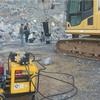 挖地基破裂石头用愚公斧裂石机湖北十堰工程方案