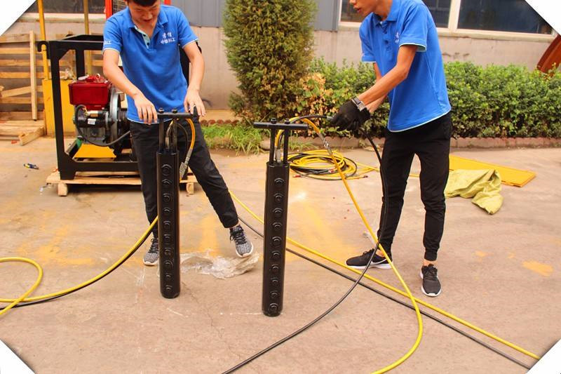 邢臺任縣平場地挖石頭用哪種機器破裂多少錢劈裂棒