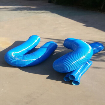 PVC蓝色吸尘管现货供应PU钢丝通风软管包邮木工机械通风吸尘管