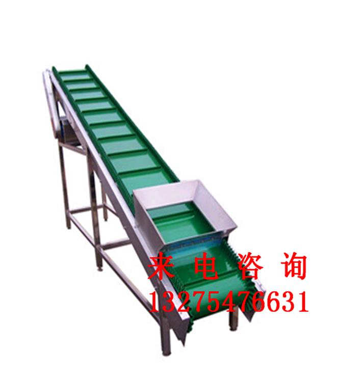 山东济宁防滑耐腐橡胶传送机爬坡式楼层运输机规格自定义