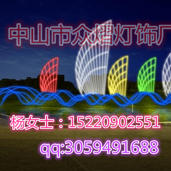 2020新款ed过街灯led花朵拱门图案灯跨街灯圣诞造型灯生产厂家