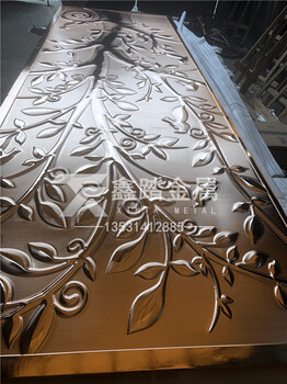20mm双面玫瑰金铝板雕刻背景墙厂家设计报价