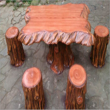 水泥桌椅定制仿木家具