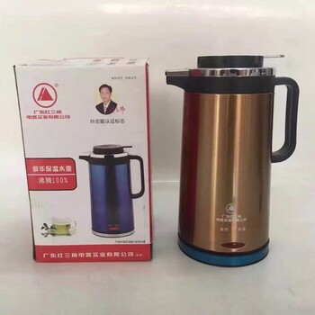 會(huì)銷保溫?zé)畨夭讳P鋼電熱水壺快速壺禮品電水壺雙層防燙