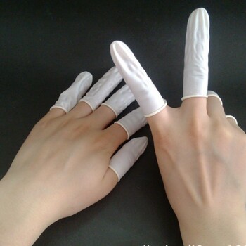 厂家防静电粉色乳胶手指套防静电无尘无粉一次性手指套