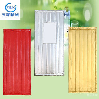 冬季棉門簾商場(chǎng)加厚皮革棉門簾防水保暖