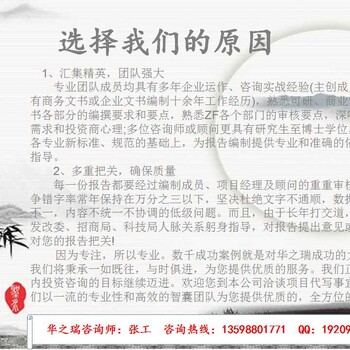 钟山县写可行性报告通过的公司-钟山县资质公司写报告