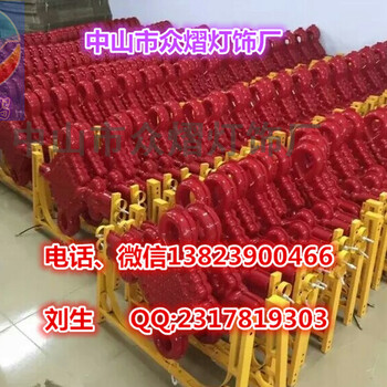 陜西榆林LED太陽能中國結(jié)1.6米戶外紅色發(fā)光塑料中國結(jié)
