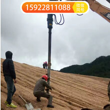 钢板桩引孔机液压螺旋钻机6M拉森钢板桩引孔机挖机改钻孔机图片