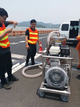 高速养护户外开荒配套道路开槽机配套吸尘器吸石头颗粒碎渣吸尘器