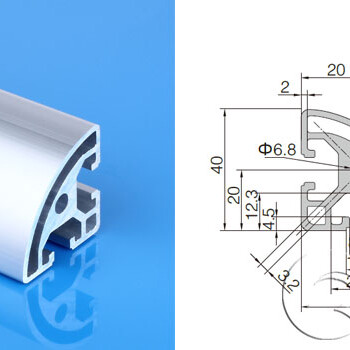 铝型材厂家长期供应弧型4040欧标铝型材启域供应商