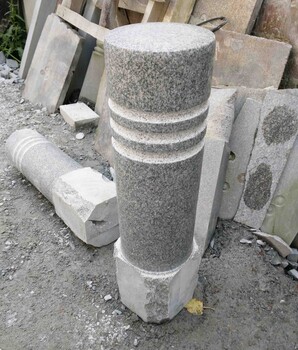 花岗岩芝麻白罗马柱子石材圆柱子方柱子生产厂家