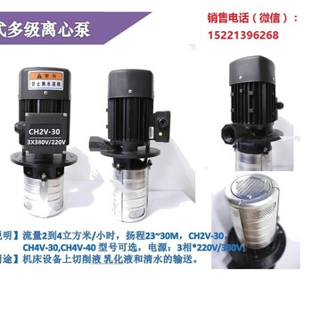 供应CH4V-30/750W大流量立式多级离心泵机床水泵生产厂家