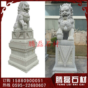 石材獅子2018新款門口花崗巖獅子加工廠家