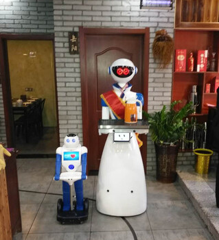 厂家直供餐厅送餐迎宾向导机器人