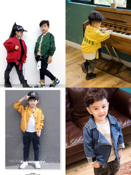 江西南昌4-9岁中童水洗棉布韩版外套批发哪里有厂家的时尚好卖的童装外套