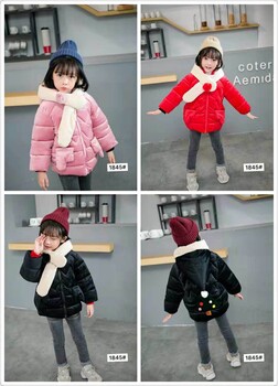 云南有几个童装批发城日系潮流童装棉服羽绒服进货渠道中小童韩版女童裙摆棉服批发