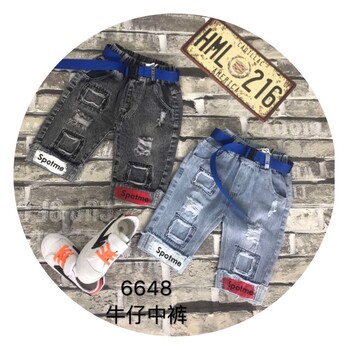 广州新潮都童装批发市场2019夏季时尚新款中童牛仔裤童装在哪里进货比较好