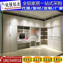 锐镁全铝家具订做铝型材简约卧室全铝衣柜成品批发图片