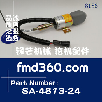 供应上柴D6114挖掘机配件熄火电磁阀D59-105-04、SA-4813-24