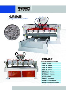山东高密华洲数控电脑雕刻机木工雕刻机多轴雕刻机圆雕一托六木雕刻机多轴雕刻机