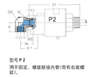 梅尔D型不锈钢液压旋转接头-P2系列DN10-50图片