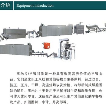 供应玉米片早餐谷物生产设备，营养早餐谷物生产线