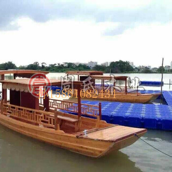 周氏木业木船厂家供应观光船高低篷船旅游船