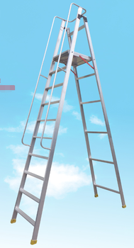 厂家供应重庆铝合金人字平台梯/铝合金梯子平台/铝合金移动平台梯