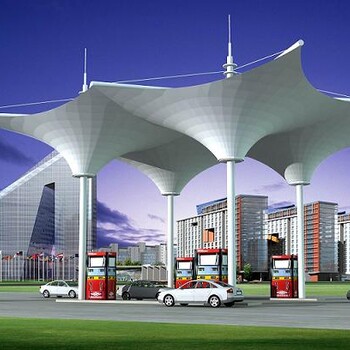 郑州膜结构汽车停车棚遮阳棚体育场设施公园景观棚