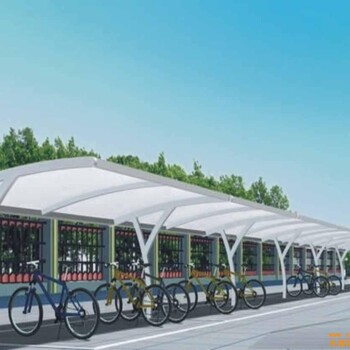 膜结构停车棚上海遮阳篷自行车棚安徽广场车棚