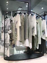 谷度2019春夏装女士气质亚麻纯色连衣裙品牌女装折扣批发快手直播货源图片