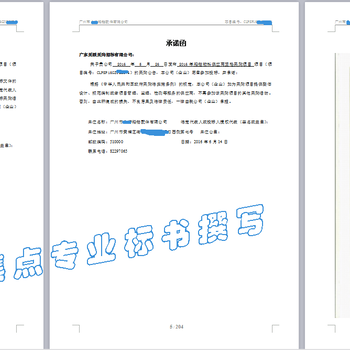 广州标书代写代写标书标书制作提供中标率