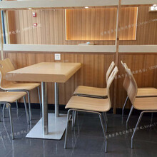 华莱士汉堡店桌椅咖啡店桌椅卡座椅奶茶店桌椅四人餐桌卡座