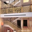 古铜拉丝艺术铝雕花屏风福建定制别墅铝板镂空玫瑰金隔断