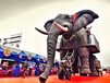 甘肃庆阳暖场道具玻璃钢卡通模型出租互动机械大象出租