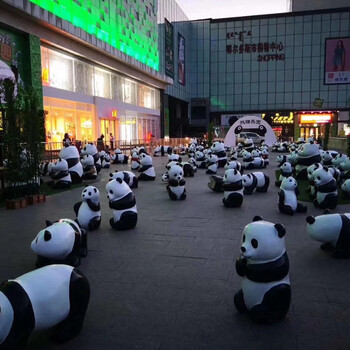 安徽宿州夏季设备水上乐园出租玻璃钢卡通熊猫展出租