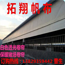 防风卷帘抗寒猪场卷帘布保暖养殖场透光篷布卷帘批发商图片