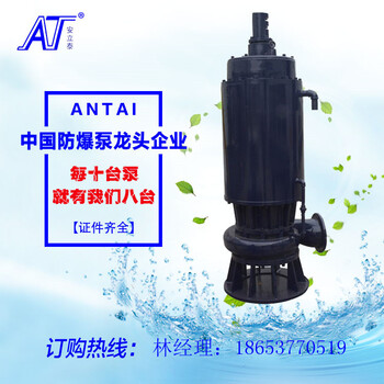 安泰生产WQB25-10-2.2防爆排污潜水泵质优