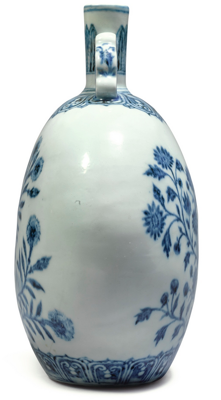 明永乐青花紫菀石竹图抱月瓶估价1500厄-2000万