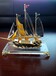 西安珐琅彩帆船水晶船镶钻石一帆风顺桌摆高档商务纪念品开业礼品