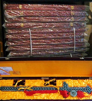 唐宋陜西古錢幣劍72公分古銅錢劍收藏紀(jì)念品，木盒裝