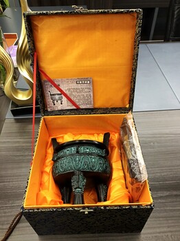 西安克鼎，純銅仿古圓鼎，錦盒包裝，陜西特色商務禮品