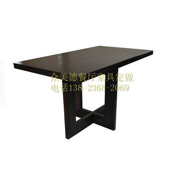 现代实木餐桌，长方形四人桌，西餐厅餐桌椅组合可定制